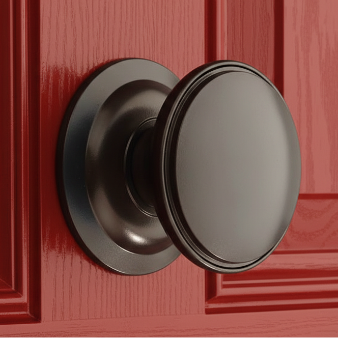 Fab and Fix uPVC Centre Door Knob 100mm Smooth Black Concealed Fix