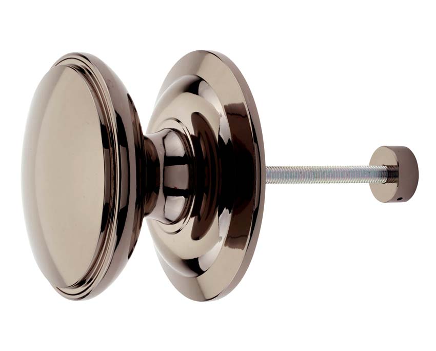 Fab and Fix Centre Door Knob 100mm Hardex Bronze Through Fix