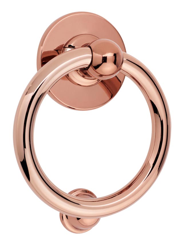 Fab and Fix Heritage Bull Ring uPVC Door Knocker Hardex Rose