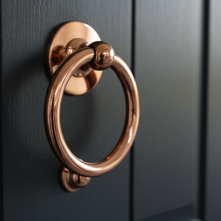 Fab and Fix Heritage Bull Ring uPVC Door Knocker Hardex Rose