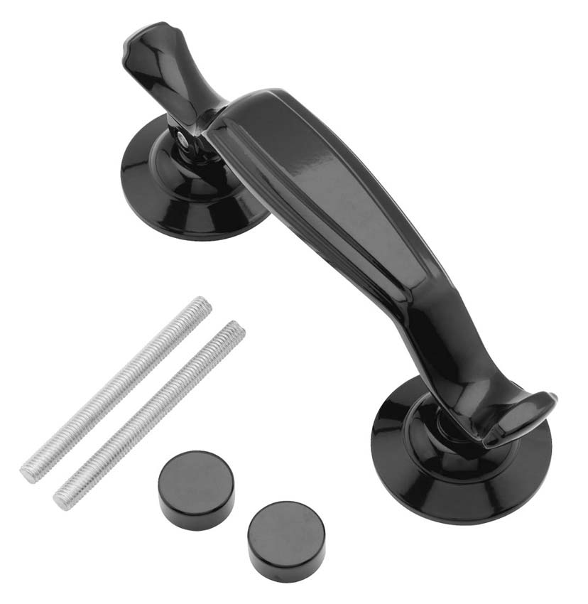 Fab and Fix Doctor uPVC Door Knocker Bolt Fix Smooth Black