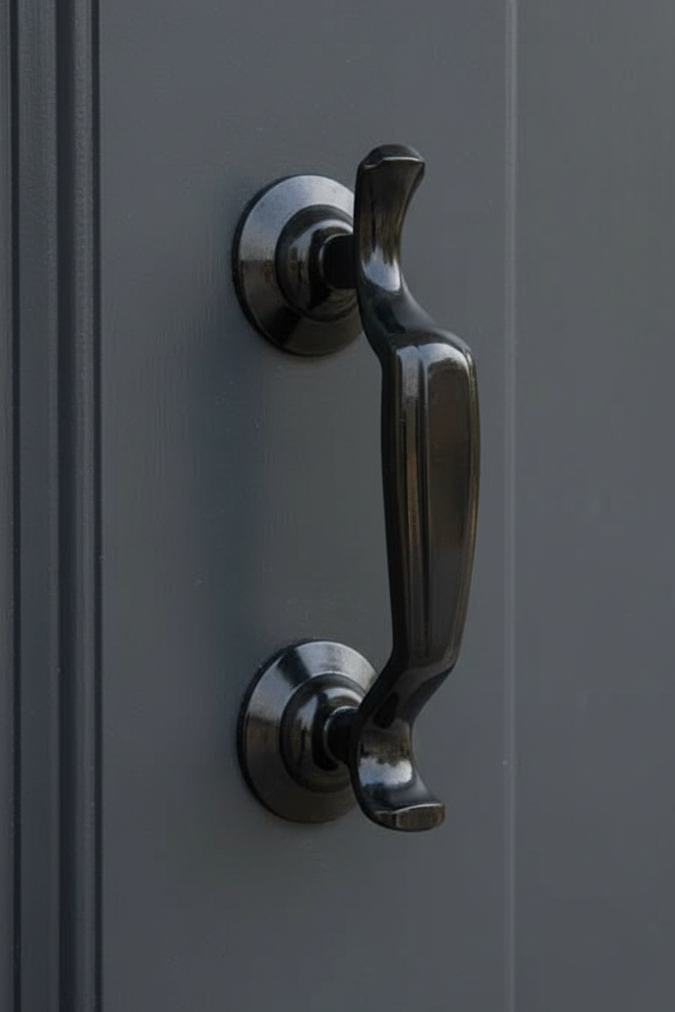 Fab and Fix Doctor uPVC Door Knocker Bolt Fix Smooth Black