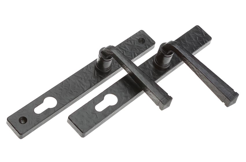 Fab and Fix Noble Forged Black Door Handles 92mm Centres