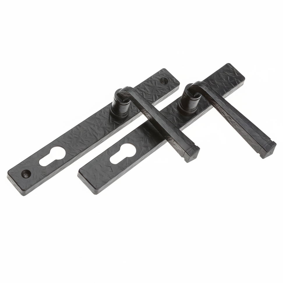Fab and Fix Noble Forged Black uPVC Door Handles 92mm Centres