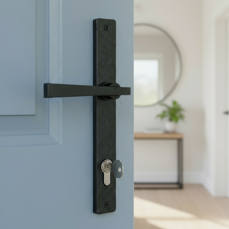 Fab and Fix Noble Forged Black Door Handles 92mm Centres