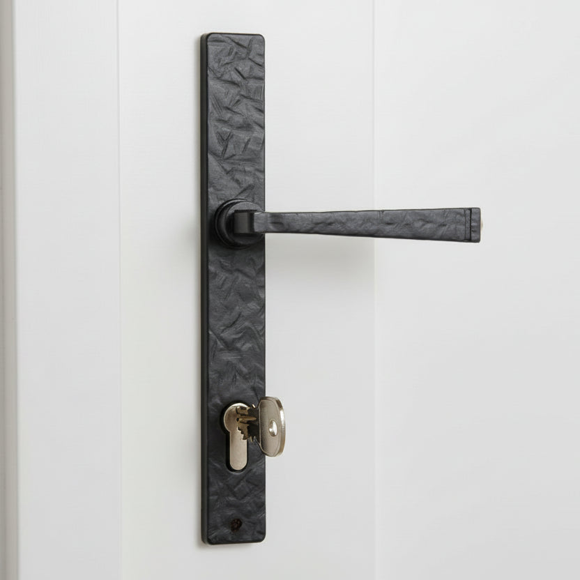 Fab and Fix Noble Forged Black uPVC Door Handles 92mm Centres