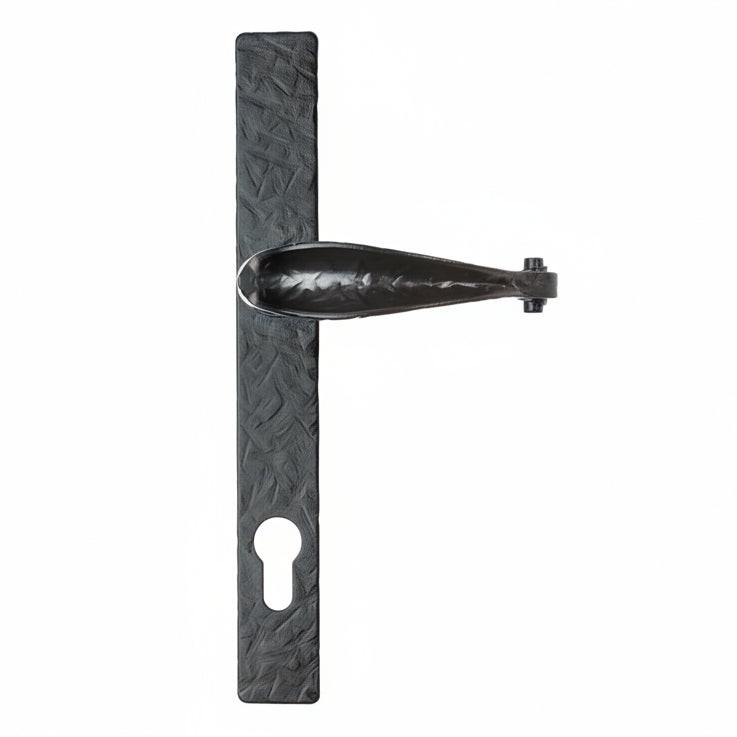 Fab and Fix Sculptured Forged Black uPVC Door Handles 92mm Centres
