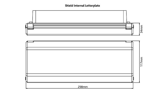 Heritage and Architectural Internal Shield Letter Plate Hardex Chrome
