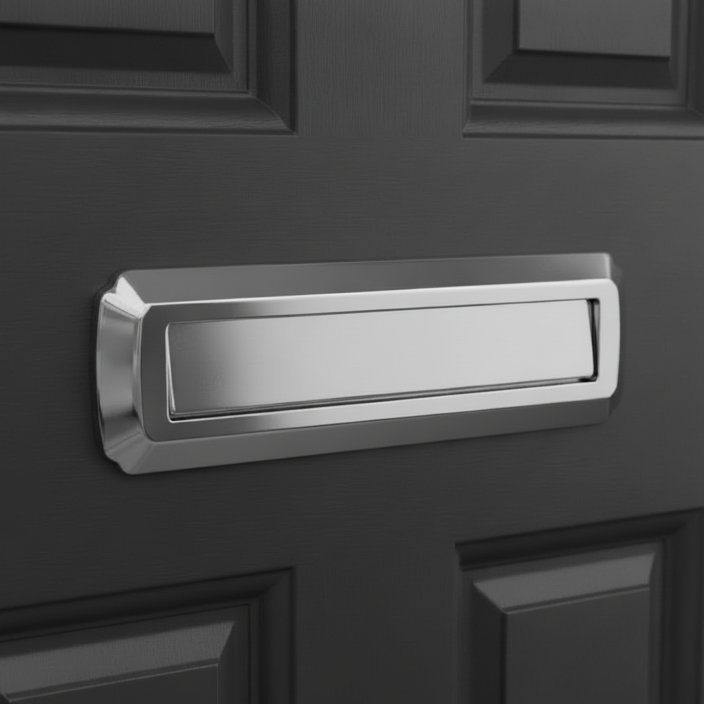 Heritage Shield External uPVC Letter Plate Hardex Graphite 315x75mm