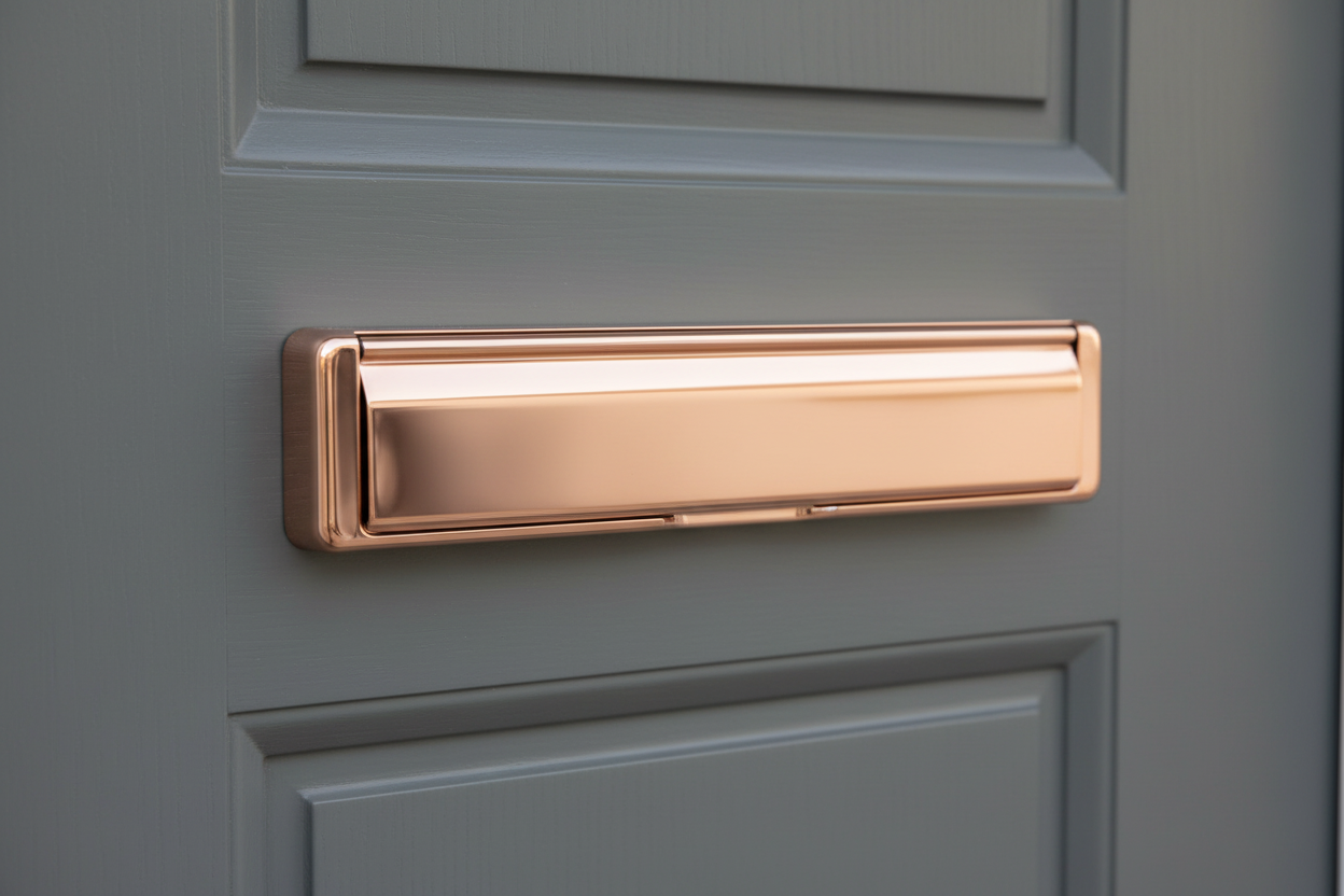 Fab and Fix Nu Mail Telescopic Letterplate 310x76mm Hardex Rose