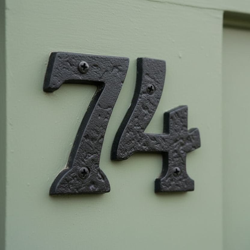 Foxcote Foundries 4in Black House Numbers 0-9