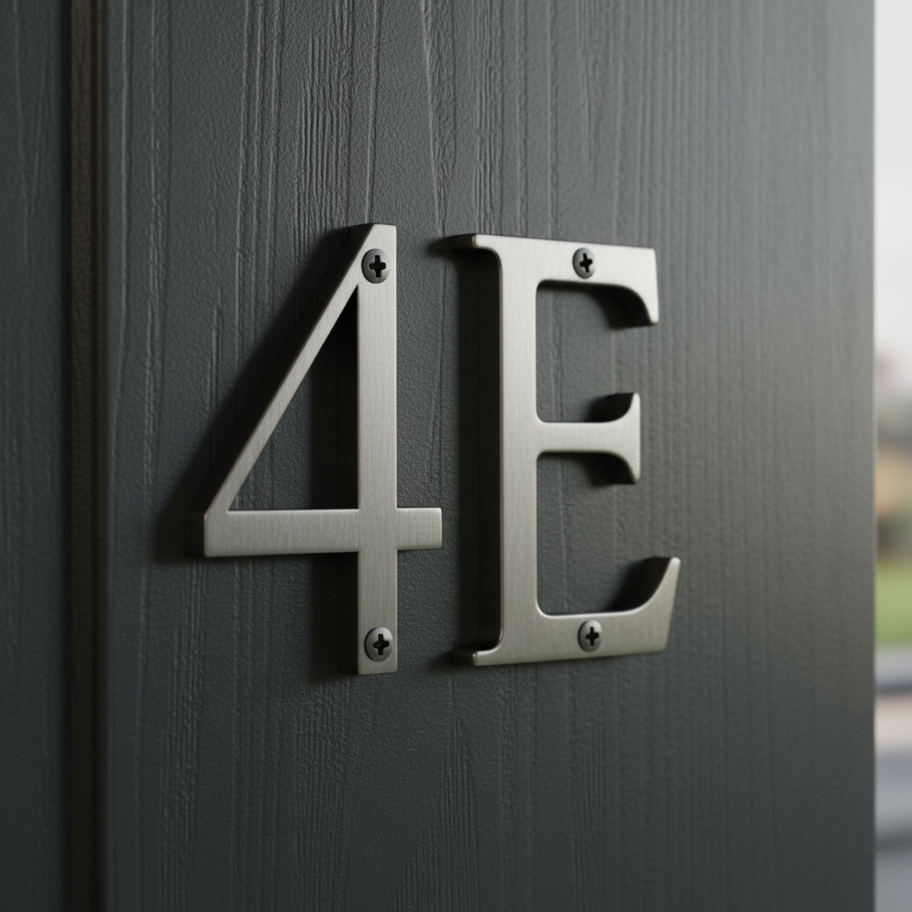 Fab and Fix Hardex Graphite uPVC Door Numerals 0-9 and Letters A-F 80mm