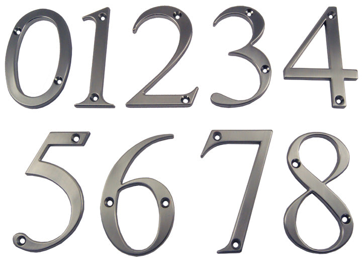 Fab and Fix Hardex Graphite uPVC Door Numerals 0-9 and Letters A-F 80mm