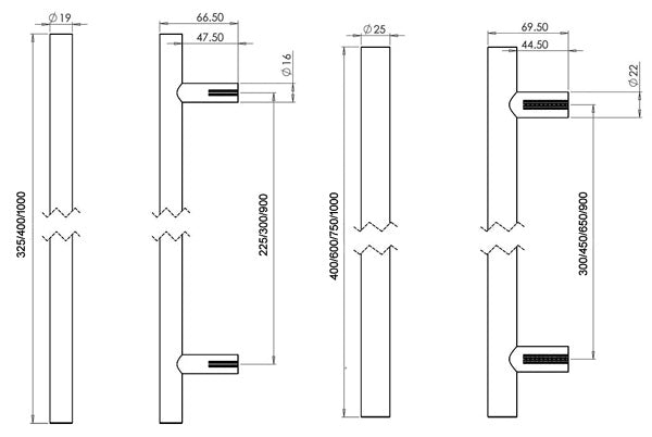 Satin Stainless Steel Guardsman Pull Handle