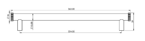 Hoxton Thaxted Line Knurled Cabinet Handle 224mm