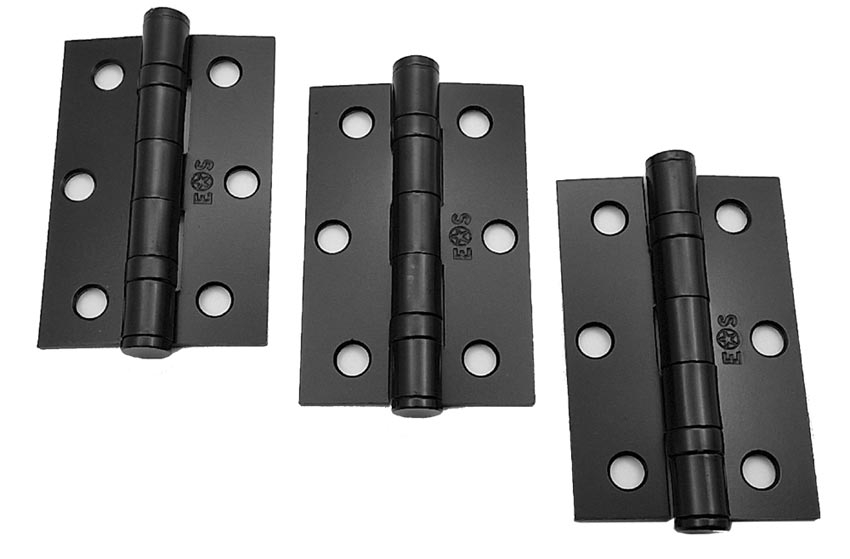 Lagos Matt Black Door Handle Pack