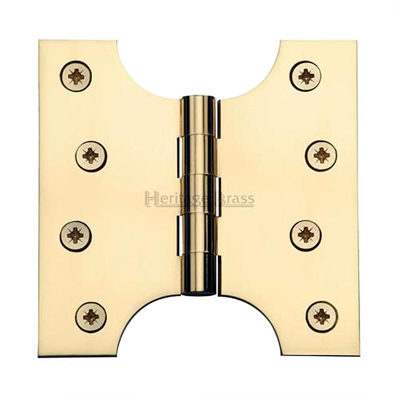 Polished Brass Parliament Hinges 102x51x102mm In Pairs
