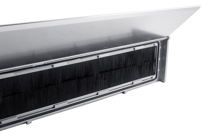 Letter plate with brush draught seal