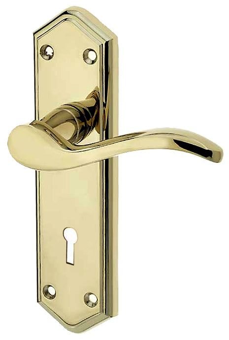 Paris Brass PVD Finish Lock Handles 168x47mm