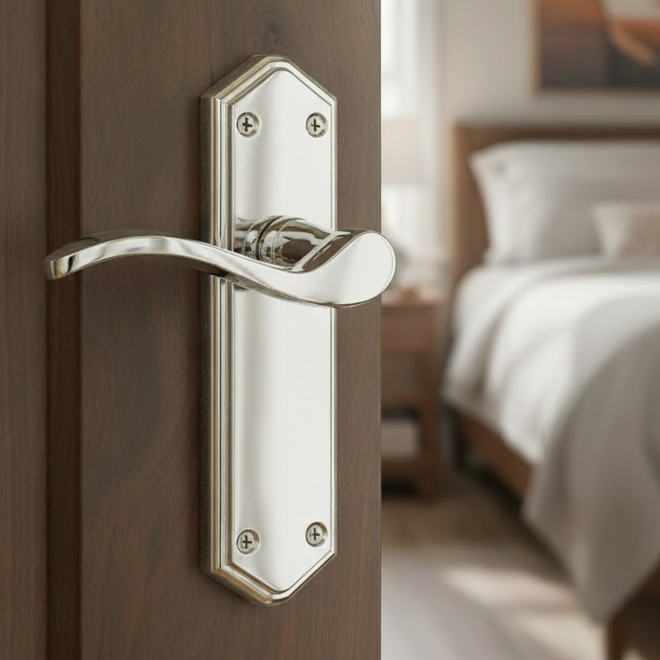 Paris Polished Chrome Latch Handles 168x47mm