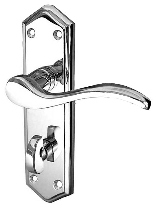 Paris Polished Chrome Bathroom Handles 168x47mm