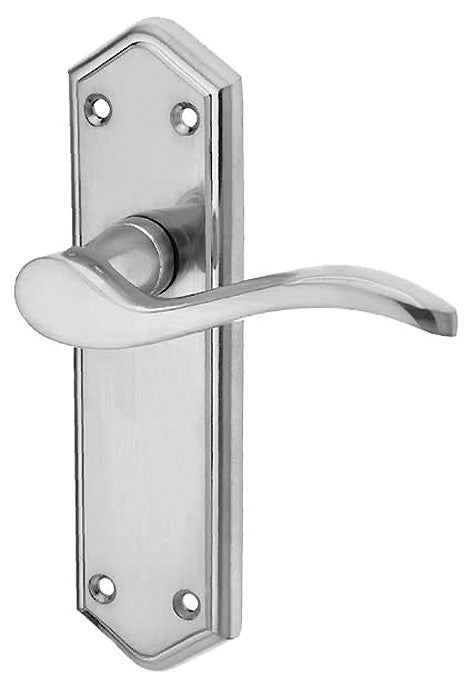 Paris Satin Chrome Latch Handles 168x47mm