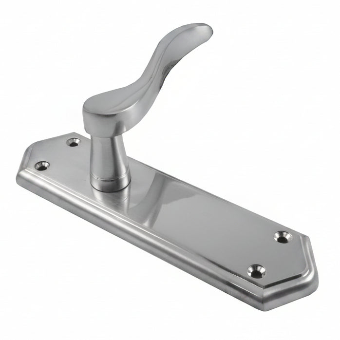 Paris Satin Chrome Latch Handles 168x47mm