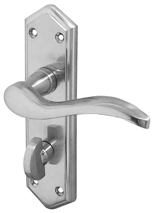 Paris Satin Chrome Bathroom Handles 168x47mm
