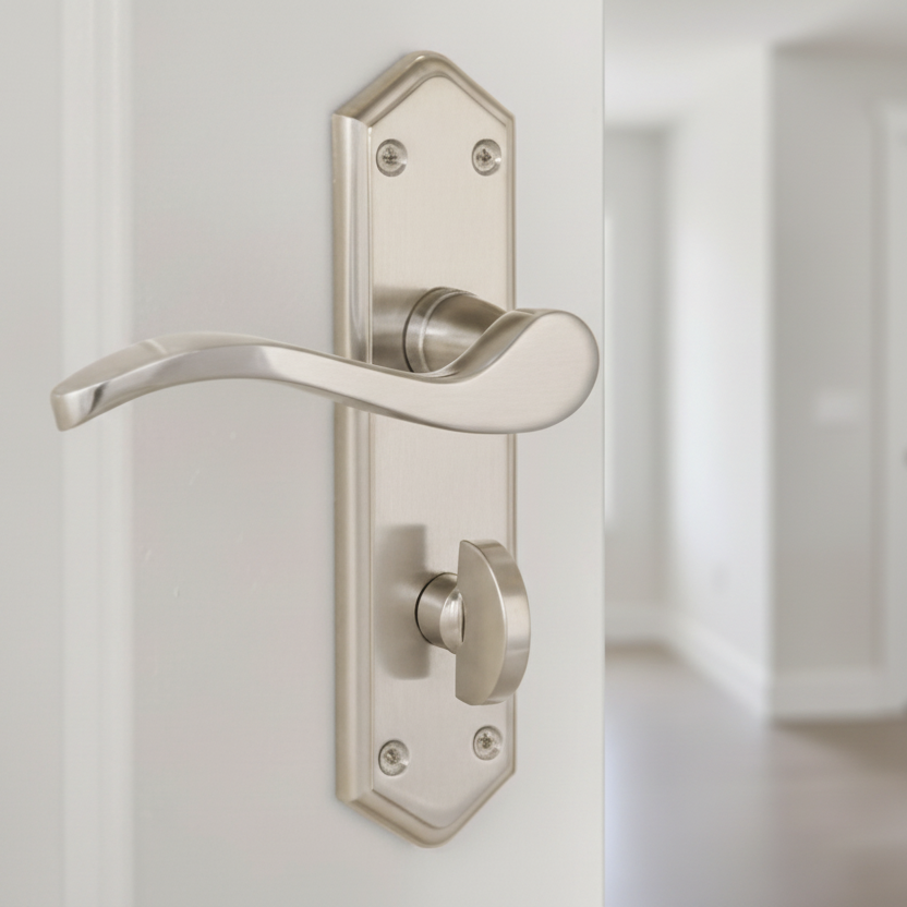 Paris Satin Chrome Bathroom Handles 168x47mm