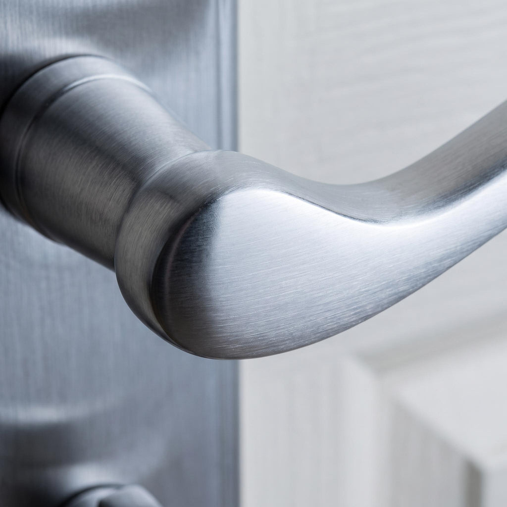 Paris Satin Chrome Bathroom Handles 168x47mm