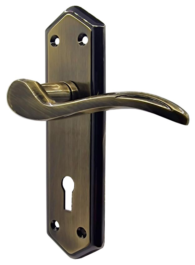 Paris Antique Brass and Bronze Lock Handles 168x47mm