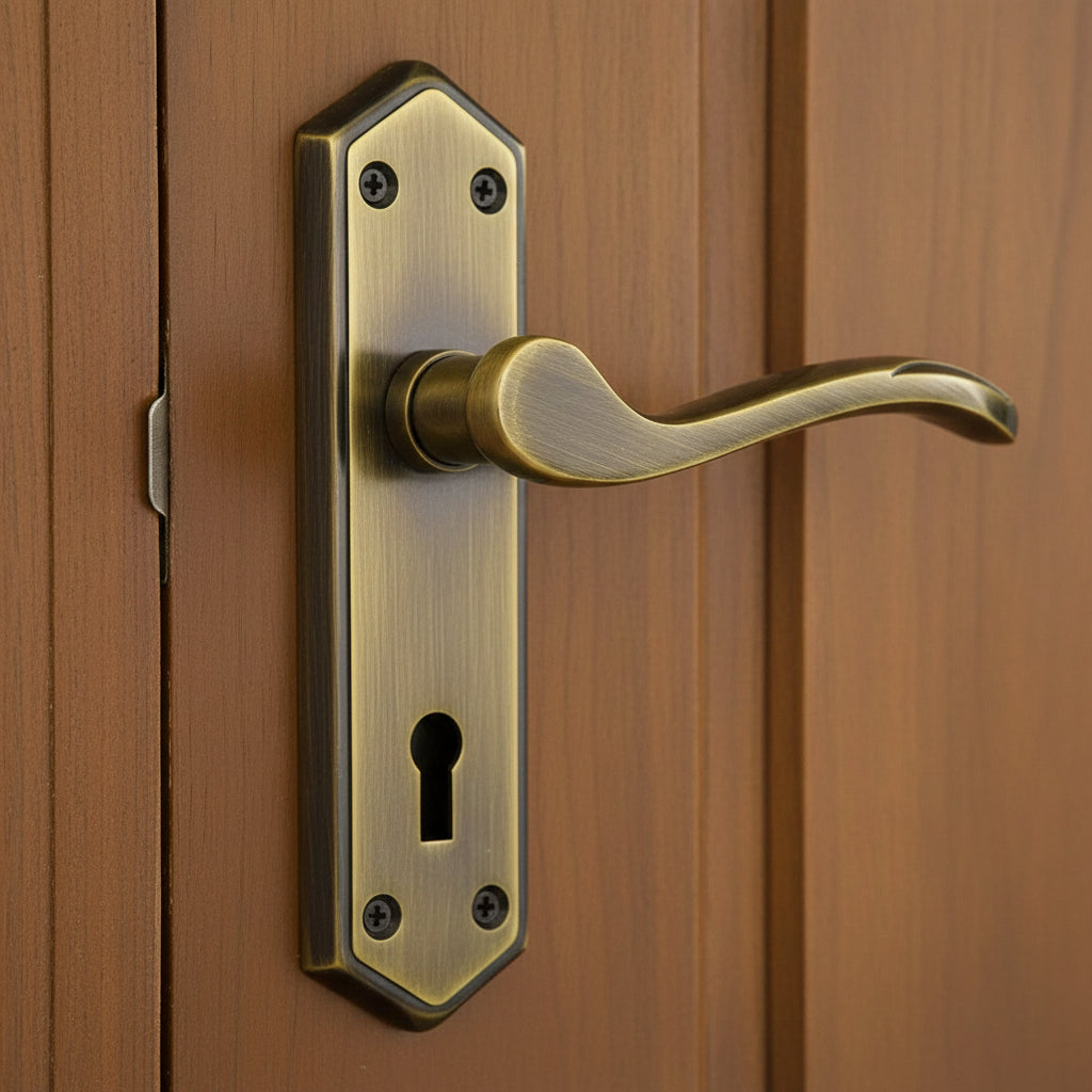 Paris Antique Brass and Bronze Lock Handles 168x47mm