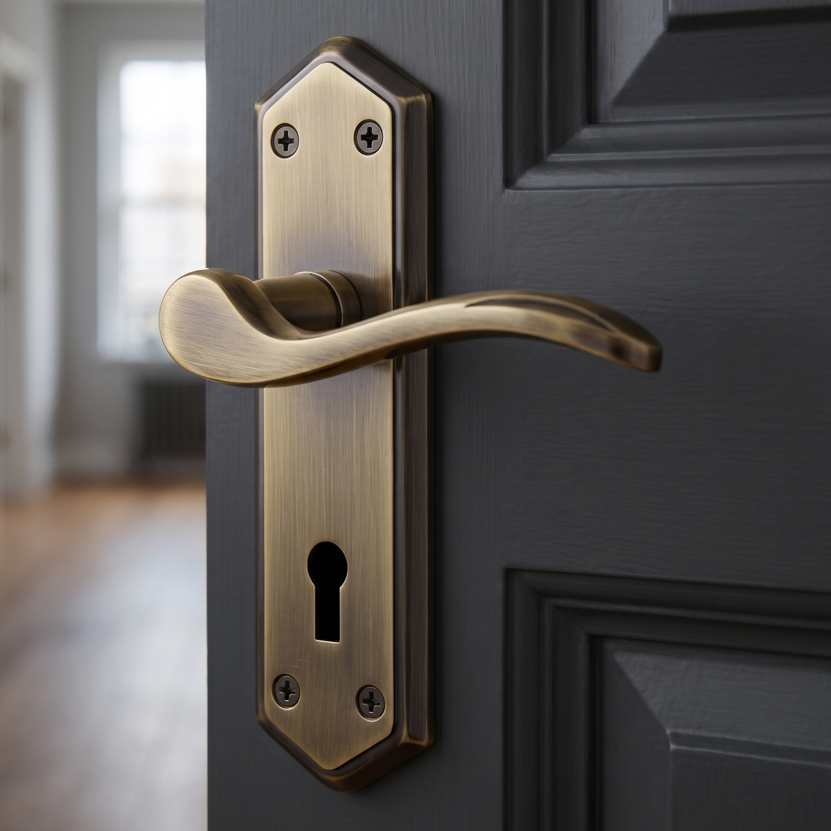 Paris Antique Brass and Bronze Lock Handles 168x47mm