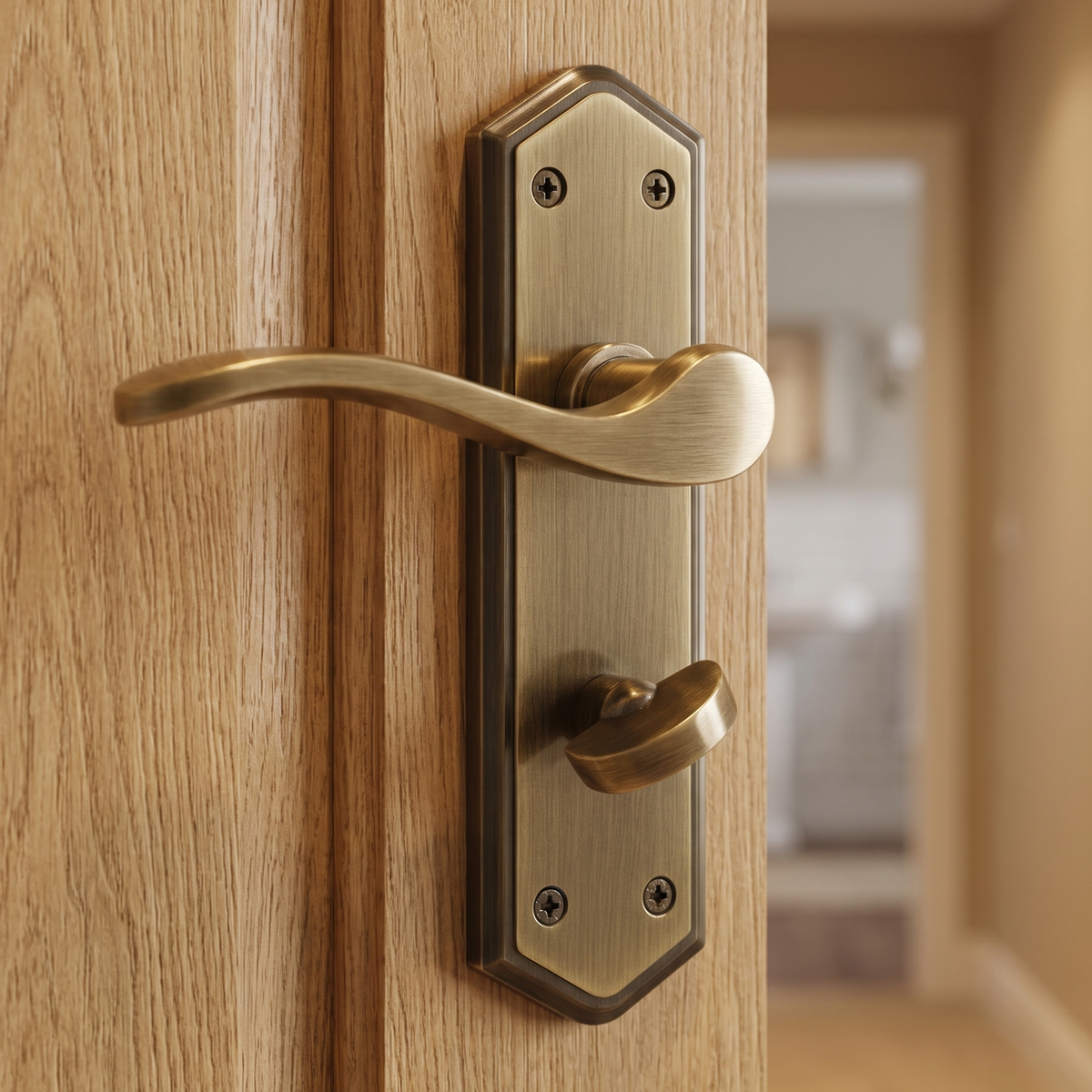 Paris Antique Brass and Bronze Bathroom Handles 168x47mm
