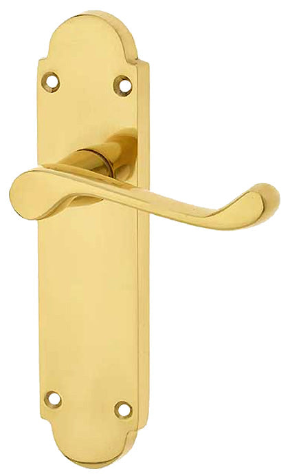 Epsom Polished Brass Latch Handles 169x40mm