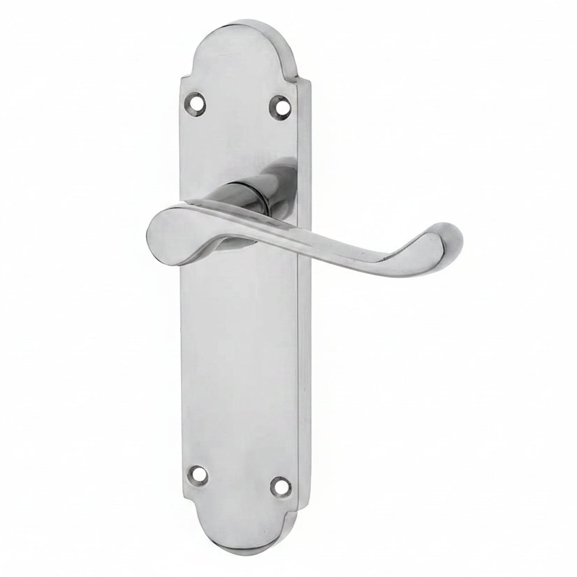 Epsom Polished Chrome Latch Handles 169x40mm