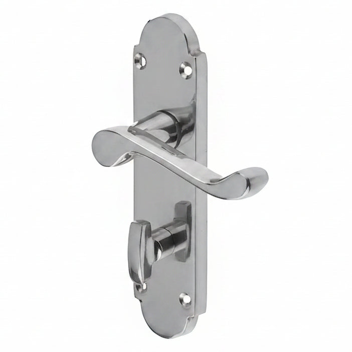 Epsom Polished Chrome Bathroom Handles 169x40mm