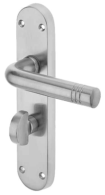Porto Satin Chrome Bathroom Handles 183x40mm