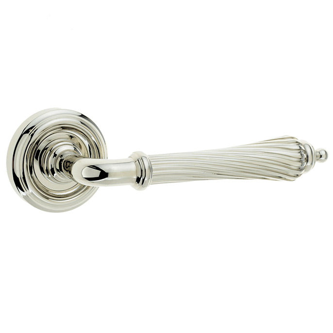 Giselle Polished Nickel Lever on Rose Door Handles