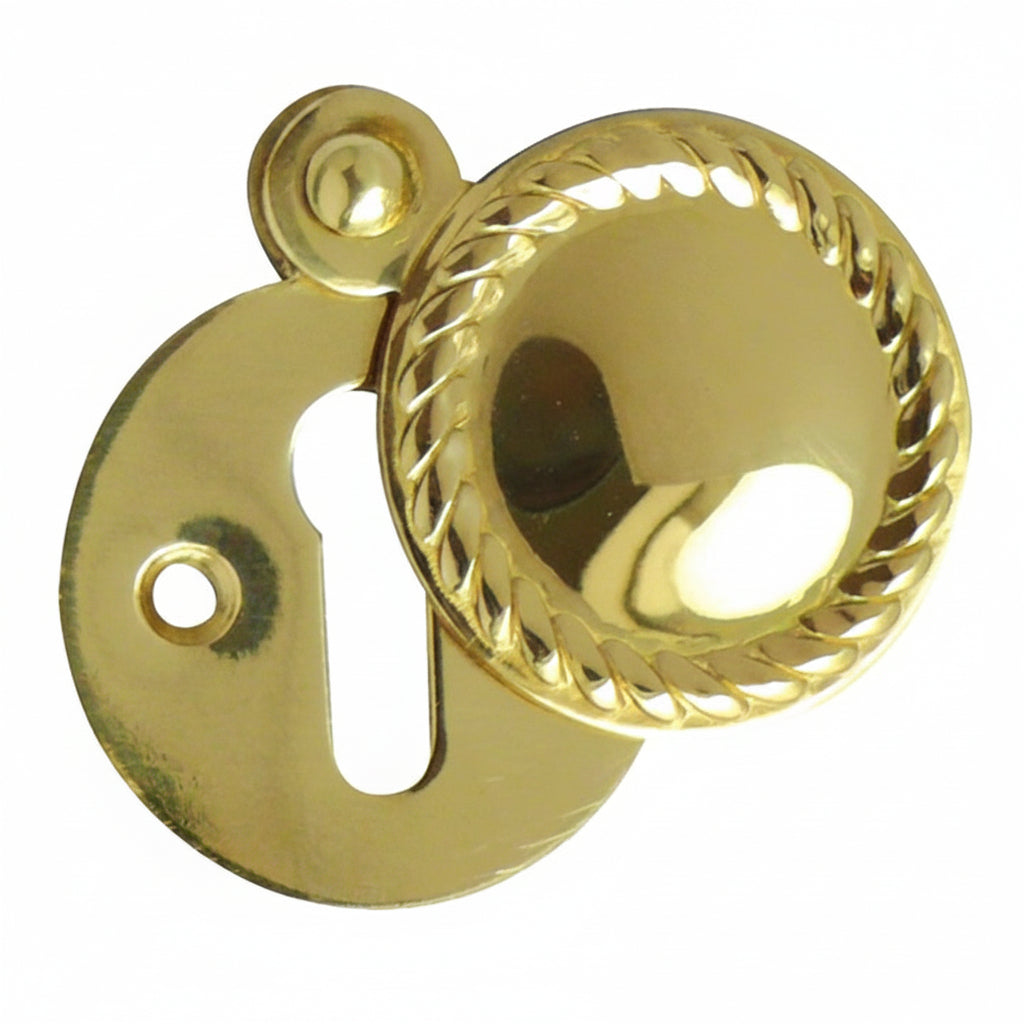 Polished Brass Georgian Covered Escutcheon 32mm
