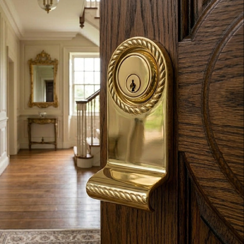 Polished Brass Georgian Cylinder Pull