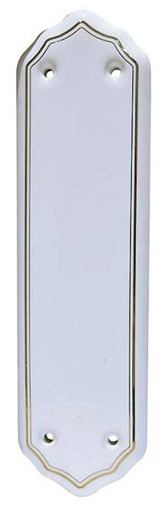 White Gold Line Porcelain Finger Plate 280x78mm