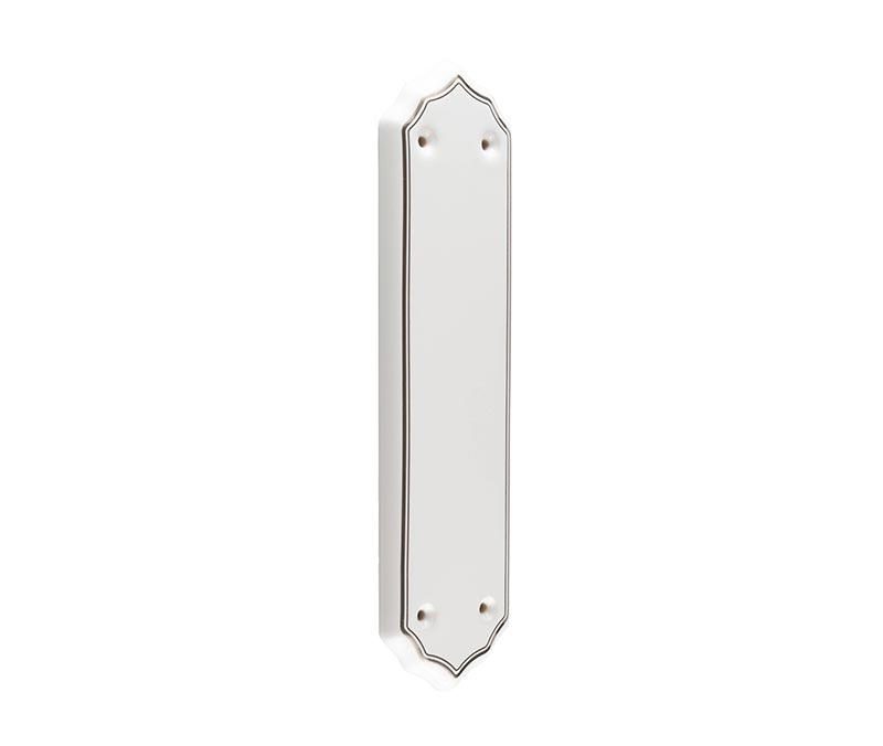 White Silverline Porcelain Finger Plate 280x75mm