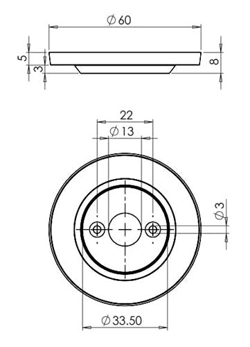 Metal Roses for Porcelain Mortice Door Knobs