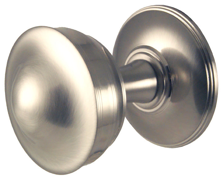 Satin Nickel Crown Mortice Door Knob Set
