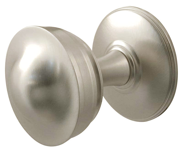 Satin Nickel Crown Mortice Door Knob Set