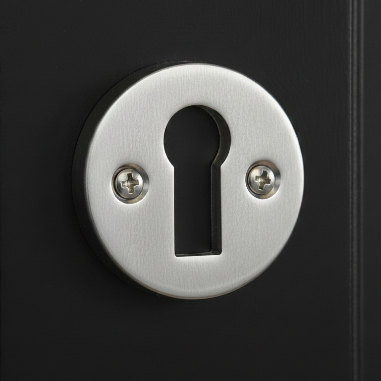 Satin Chrome Open Escutcheon 32mm