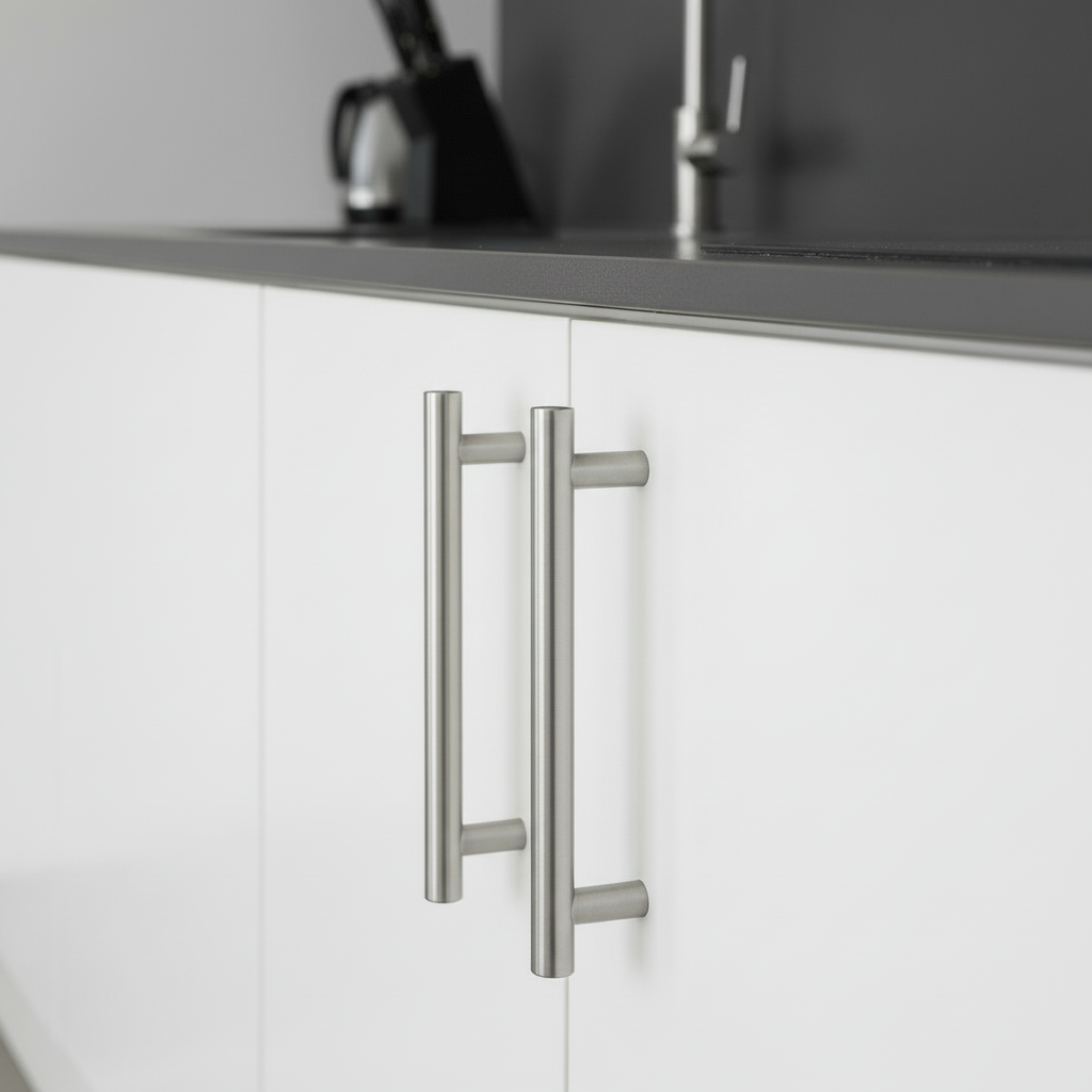 Satin Stainless Steel 12mm T Bar Cabinet Handle