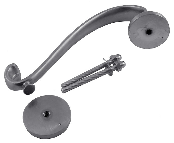 Satin Chrome Sloane Scroll Door Knocker 196mm