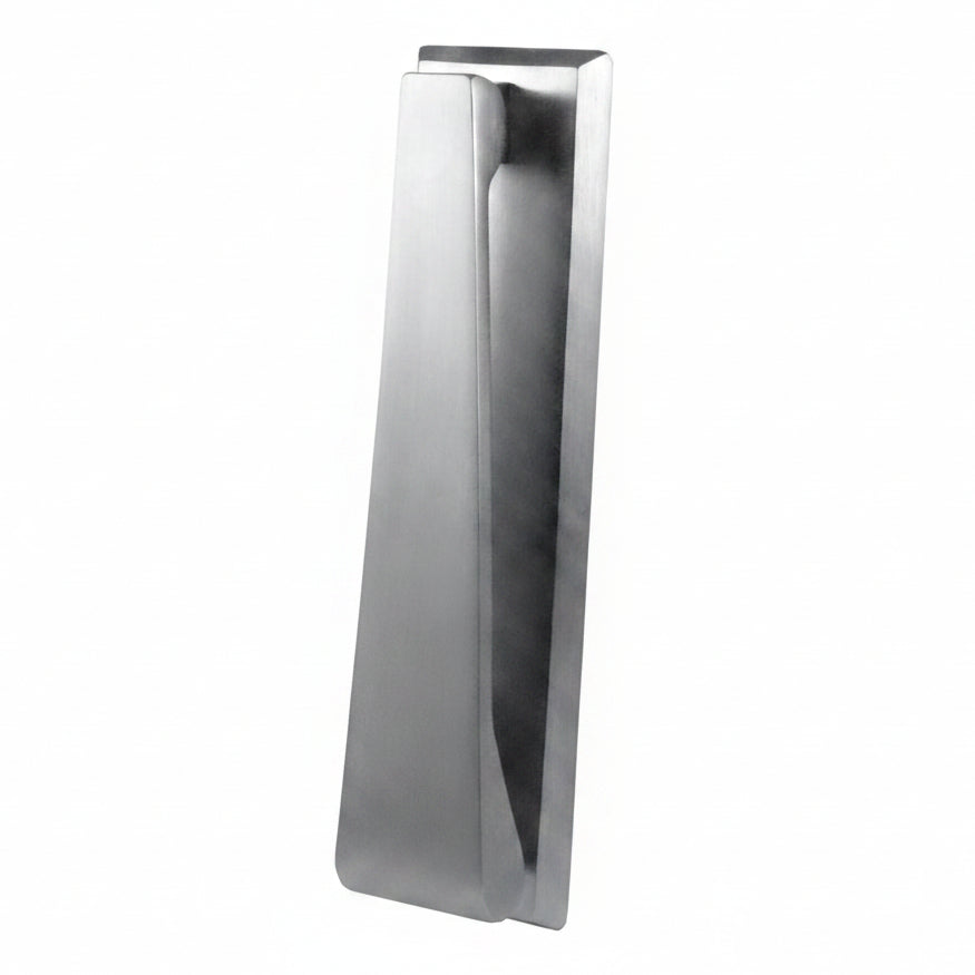 Satin Chrome Contemporary Front Door Knocker 157x35mm